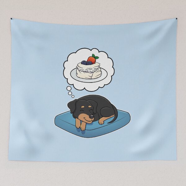 Item preview, Miniature Pinscher dreaming about Pavlova designed and sold by DoggieDelights.