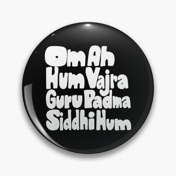 Item preview, Om Ah Hum Vajra Guru Padma Siddhi Hum Guru Rinpoche Mantra White  designed and sold by wordznart.