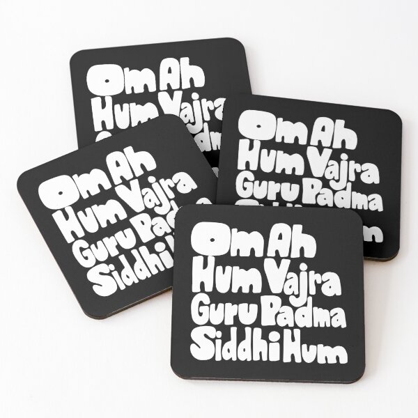 Item preview, Om Ah Hum Vajra Guru Padma Siddhi Hum Guru Rinpoche Mantra White  designed and sold by wordznart.