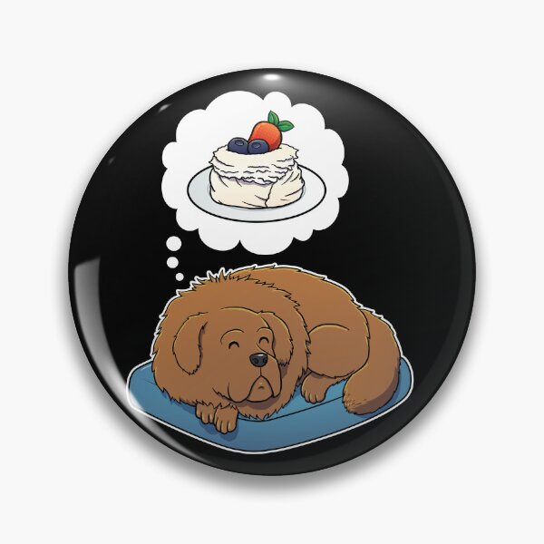 Item preview, Tibetan Mastiff dreaming about Pavlova designed and sold by DoggieDelights.