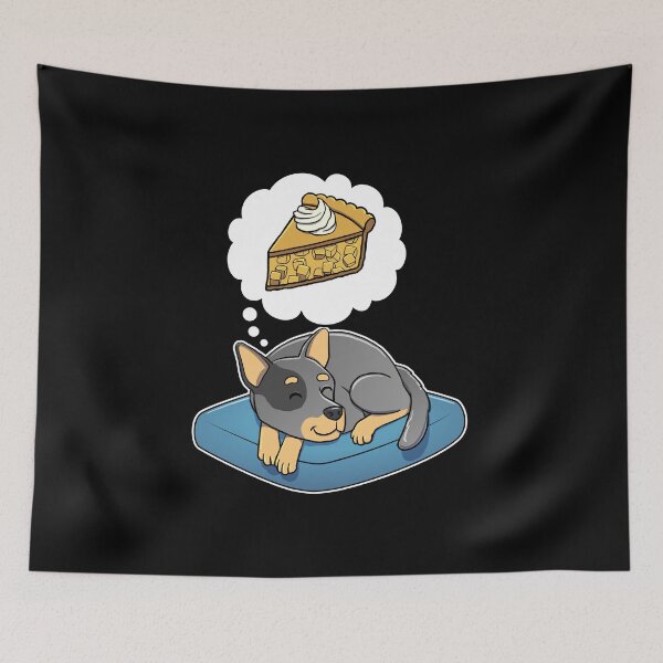 Item preview, Australian Cattle Dog dreaming about Apple Pie designed and sold by DoggieDelights.