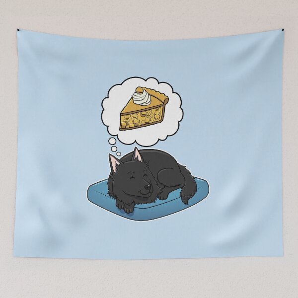Item preview, Belgian Sheepdog dreaming about Apple Pie designed and sold by DoggieDelights.
