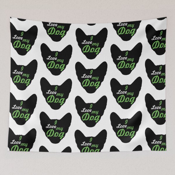 Item preview, I love my Dog funny Dog face  designed and sold by K-Klub.