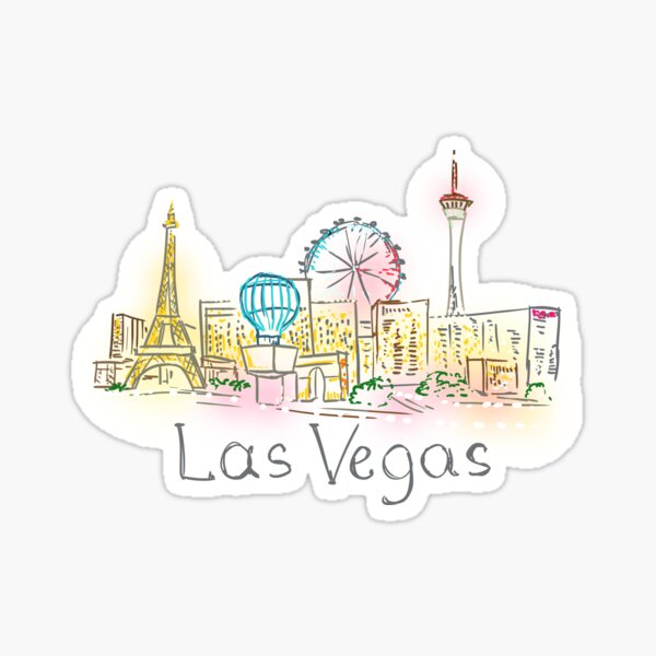 Las Vegas Panorama at night Sticker
