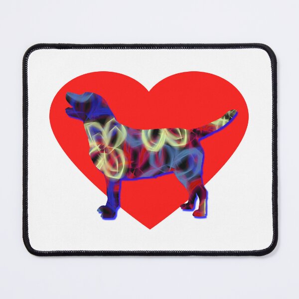 Item preview, I Heart My Labrador Retriever Dog Neon Butterflies Silhouette designed and sold by AMSonArt.