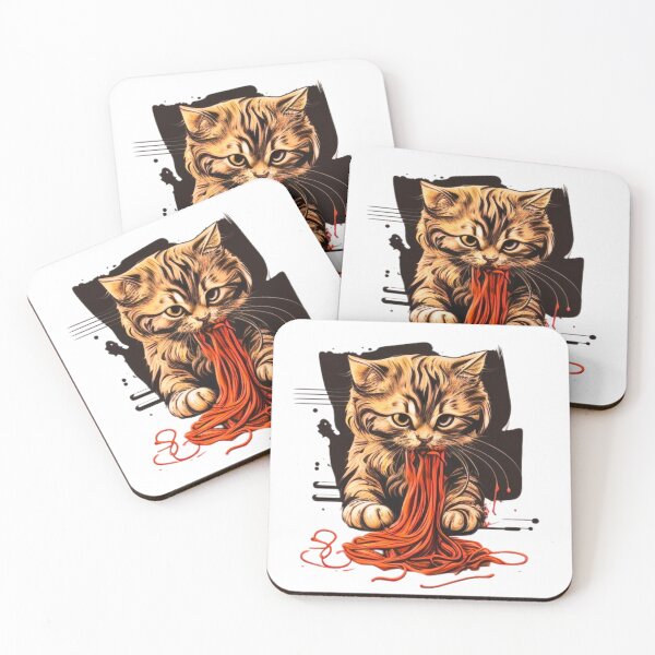 Item preview, Cat eating spaghetti a Spaghetti Cat designed and sold by ValleyDream.