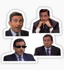 Michael scott head Sticker