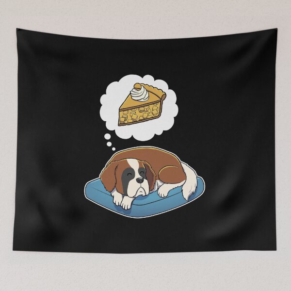 Item preview, St Bernard dreaming about Apple Pie designed and sold by DoggieDelights.