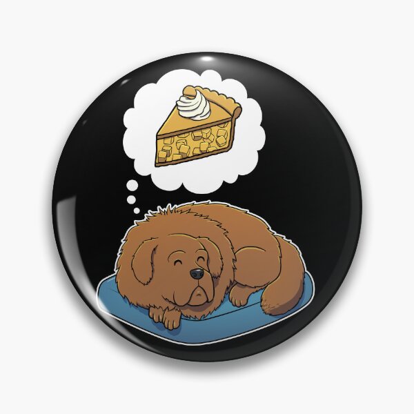 Item preview, Tibetan Mastiff dreaming about Apple Pie designed and sold by DoggieDelights.
