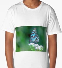 Blue spotted milkweed butterfly Long T-Shirt