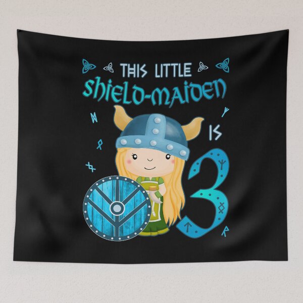 Item preview, Shield Maiden - Birthday 3 Years Nordic Vikings designed and sold by Shirt-Designs.