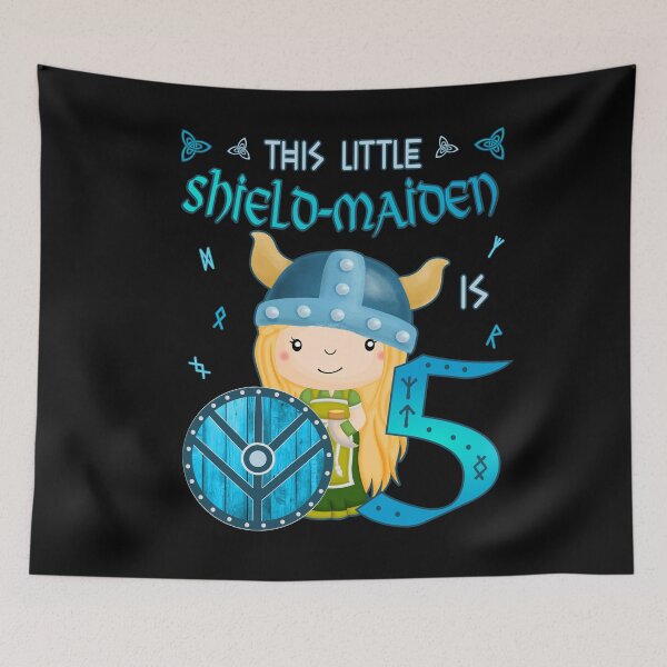 Item preview, Shield Maiden - Birthday 5 Years Nordic Vikings designed and sold by Shirt-Designs.