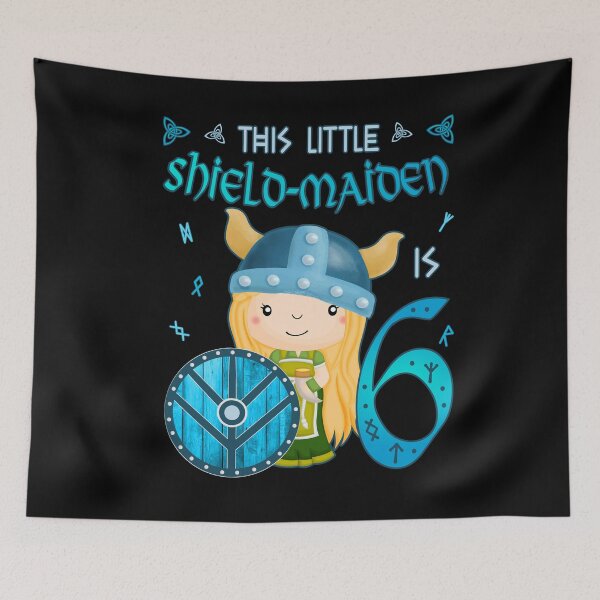 Item preview, Shield Maiden - Birthday 6 Years Nordic Vikings designed and sold by Shirt-Designs.