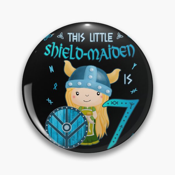 Item preview, Shield Maiden - Birthday 7 Years Nordic Vikings designed and sold by Shirt-Designs.