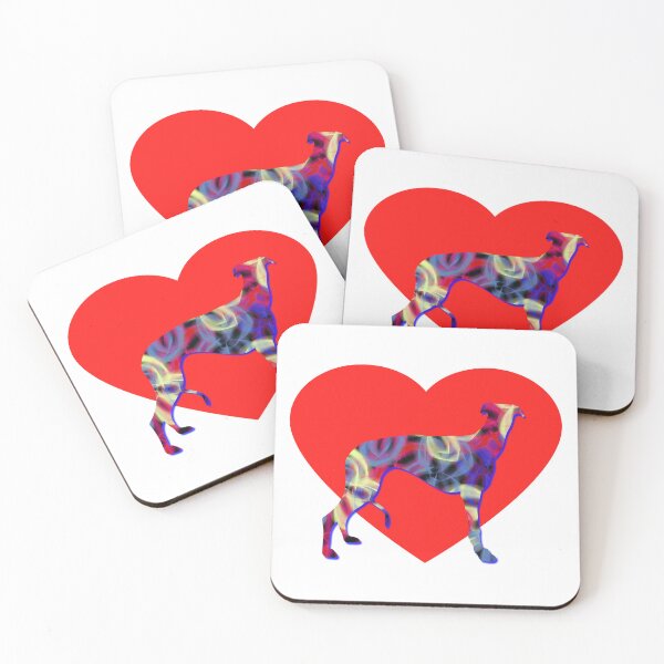 Item preview, I Heart My Greyhound Dog Neon Butterflies Silhouette  designed and sold by AMSonArt.