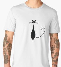 Black cat silhouette Men's Premium T-Shirt