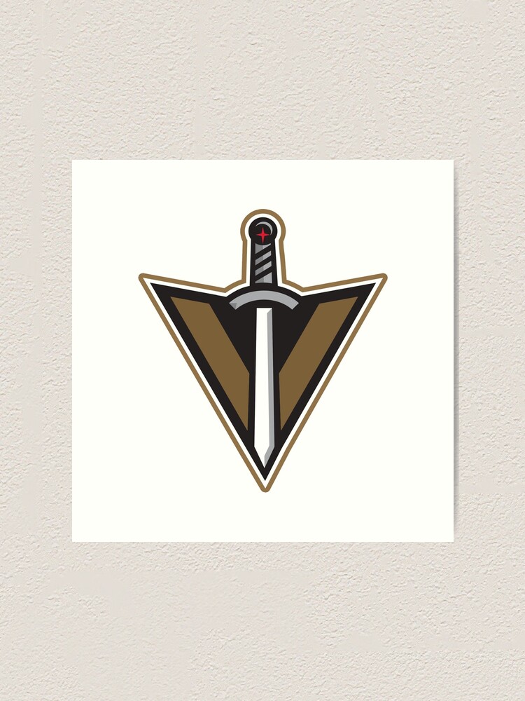 Vegas Golden Knights V Sword Alternate Concept Art Print By Somebodyapparel Redbubble