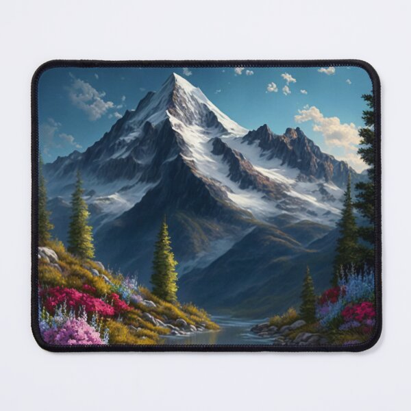 Item preview, Flowery mountain with running waterfall designed and sold by Dannypryce.