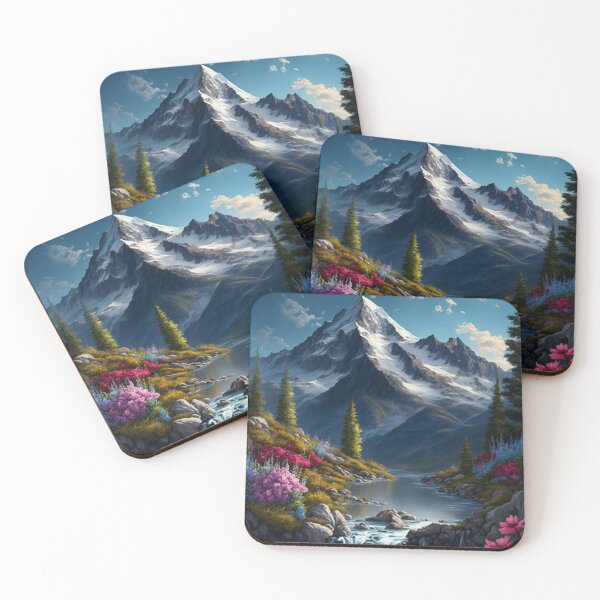 Item preview, Flowery mountain with running waterfall designed and sold by Dannypryce.