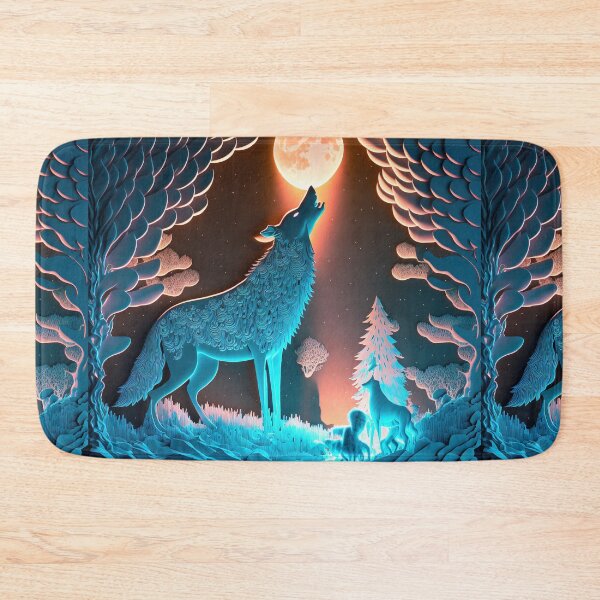 Item preview, a lone wolf howls designed and sold by funmoun55.