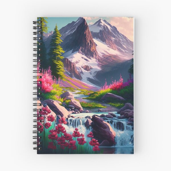 Item preview, Flowery Waterfall Mountain Scene designed and sold by Dannypryce.
