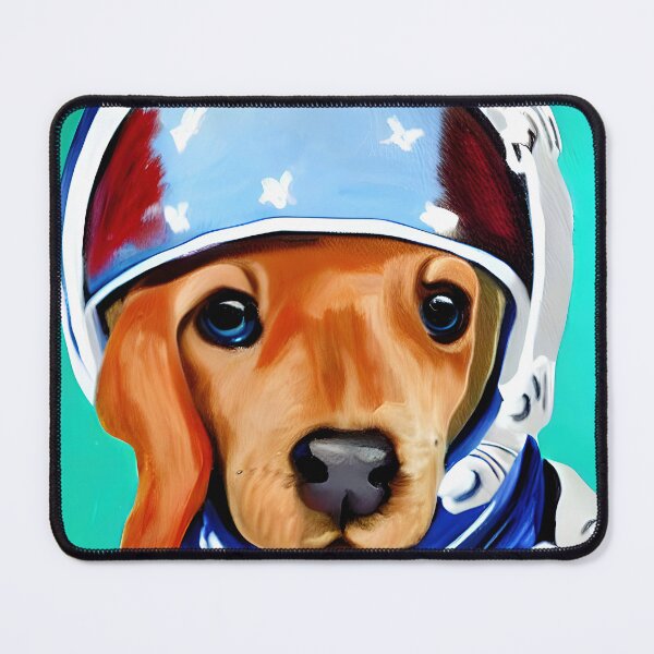 Item preview, Astronaut puppy painting designed and sold by lalylaura.