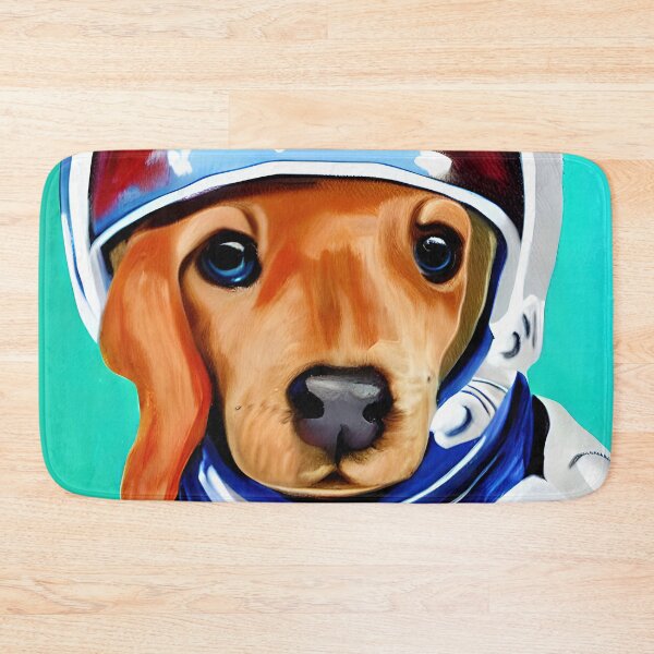 Item preview, Astronaut puppy painting designed and sold by lalylaura.