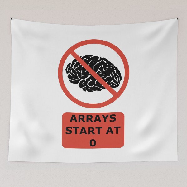 Item preview, Arrays Start At 0 Funny Programmer Design Red/Black designed and sold by geeksta.
