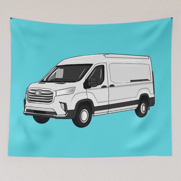 Item preview, Delivery van cartoon illustration designed and sold by Misscartoon.