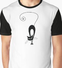 Black cat silhouette Graphic T-Shirt