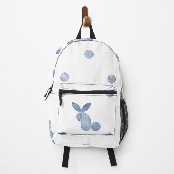Item preview, Watercolor navy blue rabbit silhouette seamless pattern on white background. designed and sold by olgersart.