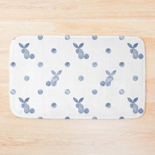 Item preview, Watercolor navy blue rabbit silhouette seamless pattern on white background. designed and sold by olgersart.