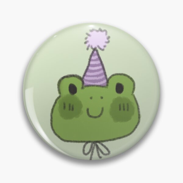 Item preview, Little frog wearing a party hat designed and sold by JarOfPaperStars.