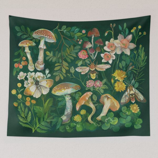Item preview, Mushroom Dandelion Garden designed and sold by claramcallister.