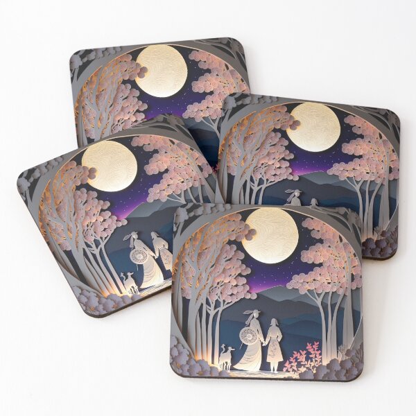 Item preview, Lunar Moon Scene Couple Moonlight designed and sold by Juliascutecornr.