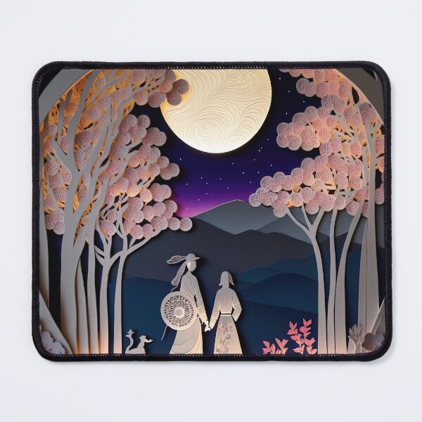 Item preview, Lunar Moon Scene Couple Moonlight designed and sold by Juliascutecornr.