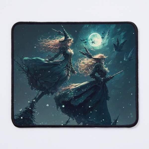 Item preview, Winter Magic Flying Witches designed and sold by NevermoreFalls.