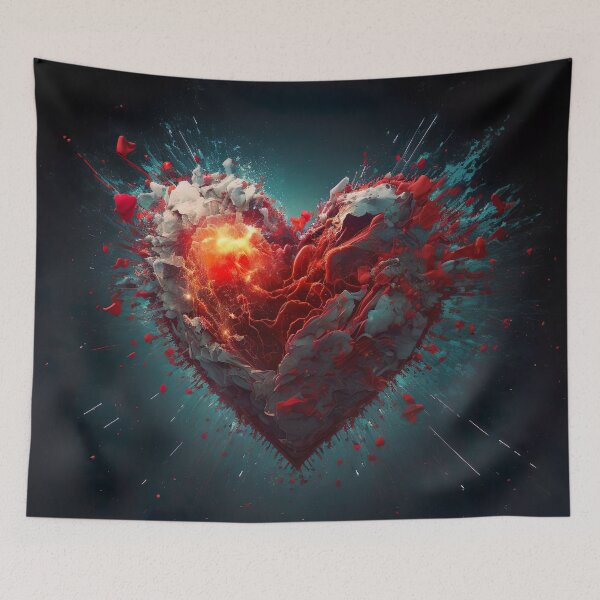 Item preview, Exploding Heart Design - AI generates photo printing designed and sold by BINYA-SHOP.