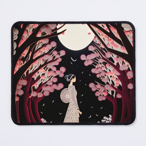 Item preview, Lunar Moon Scene Pink Leaves designed and sold by Juliascutecornr.