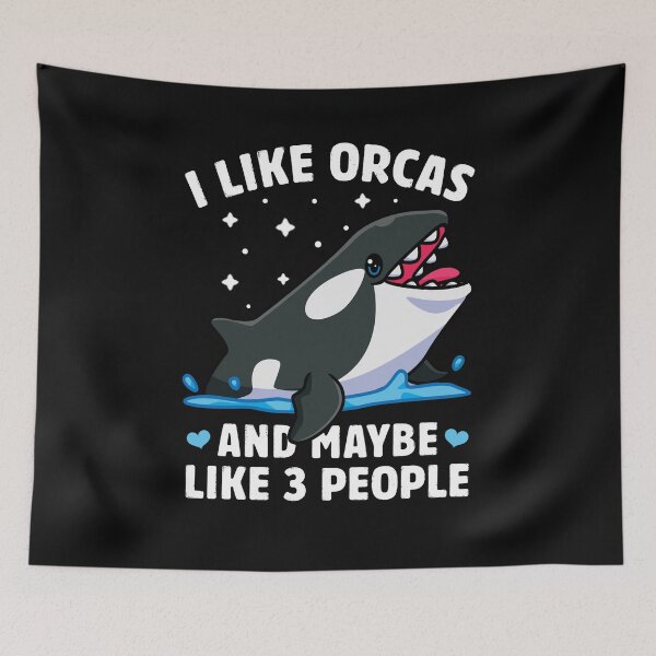 Item preview, I like orcas and maybe like 3 people cute killer whale  designed and sold by Majesticoo.