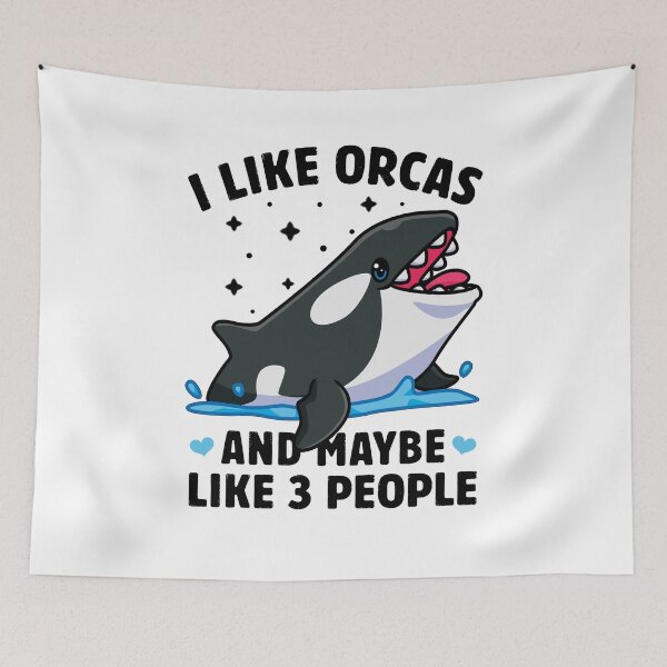 Item preview, I like orcas and maybe like 3 people cute killer whale  designed and sold by Majesticoo.