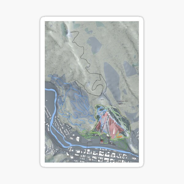 Howelsen Hill Resort Trail Map Sticker For Sale By Mapsynergy Redbubble 1110