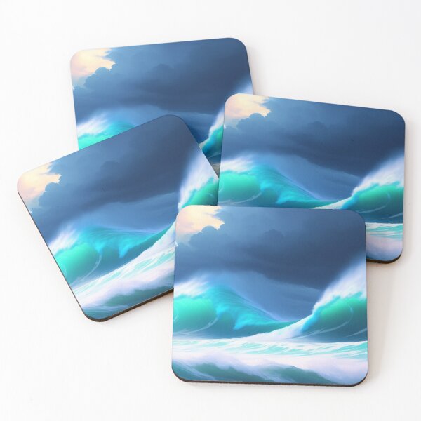 Item preview, Ocean Storm Waves | Beautiful Landscapes | Original Digital Art designed and sold by ArtworkbyEmmy.