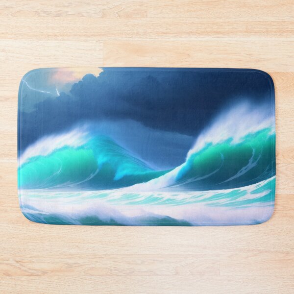 Item preview, Ocean Storm Waves | Beautiful Landscapes | Original Digital Art designed and sold by ArtworkbyEmmy.