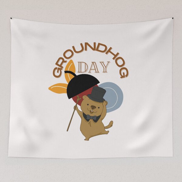 Item preview, Groundhog Day Graphic Design designed and sold by ZubiyaArt.