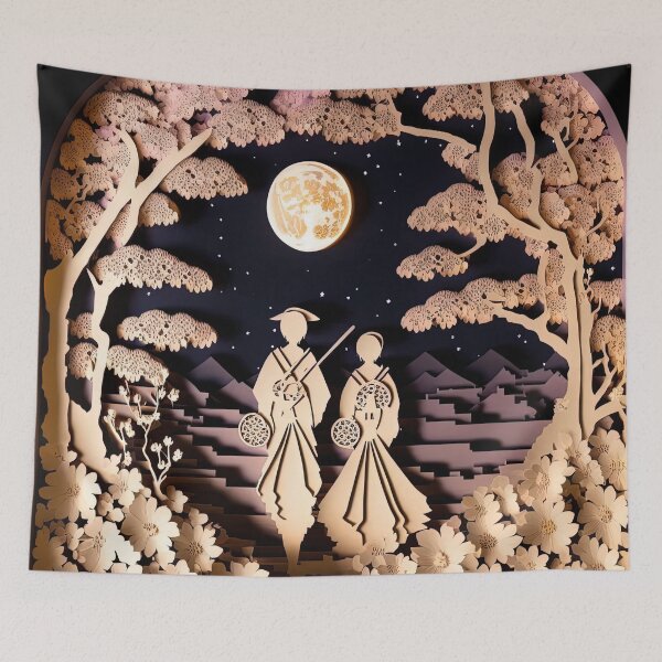 Item preview, Lunar Moon Scene Couple designed and sold by Juliascutecornr.