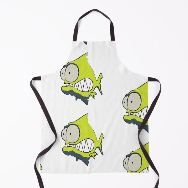Item preview,  id53-7 Yellow Piranha, Fish, Cute Fish, Funny Fish, Funny Animals, Surprised Fish, Confused Piranha, Scared Piranha, Big Eyes, Beautiful Teeth, Laughing, Excited, Dangerous Fish, Sea creatures designed and sold by bcbutika.