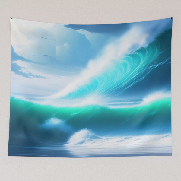 Item preview, Ocean Storm Waves | Beautiful Landscapes | Original Digital Art designed and sold by ArtworkbyEmmy.