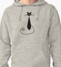 Black cat silhouette Pullover Hoodie