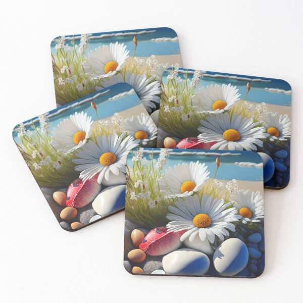 Item preview, Daisies on the sand beach 4 designed and sold by Artistic Pandas.